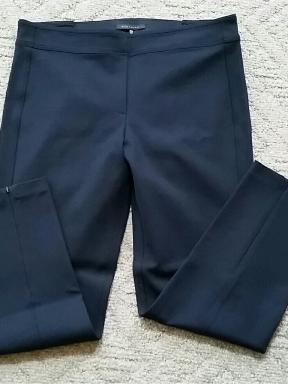 Elie Tahari Navy Slim Tailored Pants